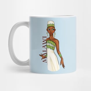 Black is Beautiful - Malawi African Melanin Girl in traditional outfit Mug